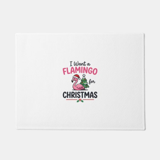Flamingo Weihnachtszitat Vektor Fußmatte (Vorderseite)