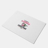 Flamingo Weihnachtszitat Vektor Fußmatte (Schrägansicht)