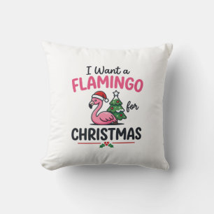 Flamingo Weihnachtszitat Vektor Kissen