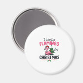 Flamingo Weihnachtszitat Vektor Magnet (Vorderseite/Rückseite)
