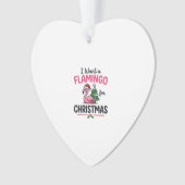 Flamingo Weihnachtszitat Vektor Ornament (Vorderseite)