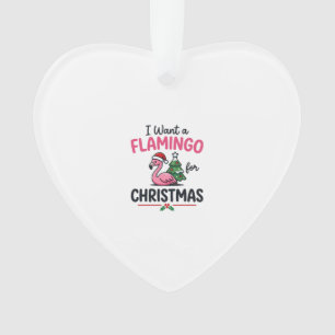 Flamingo Weihnachtszitat Vektor Ornament
