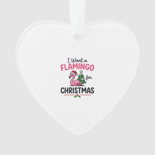 Flamingo Weihnachtszitat Vektor Ornament (Vorderseite)