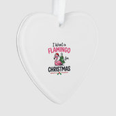 Flamingo Weihnachtszitat Vektor Ornament (Vorderseite)