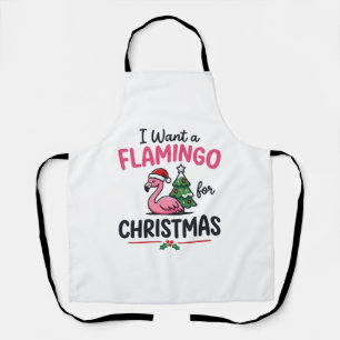 Flamingo Weihnachtszitat Vektor Schürze