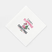 Flamingo Weihnachtszitat Vektor Serviette (Ecke)