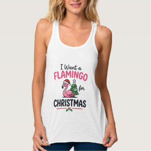 Flamingo Weihnachtszitat Vektor Tank Top