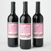 Flamingo Weinetikett (Flaschen)