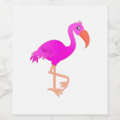 Flamingo Weinetikett (Einzelnes Label)