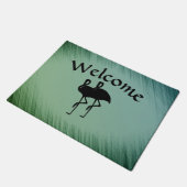 Flamingo Welcome Mat Fußmatte (Schrägansicht)