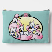 Flamingo Westies Zubehörtasche (Vorderseite)