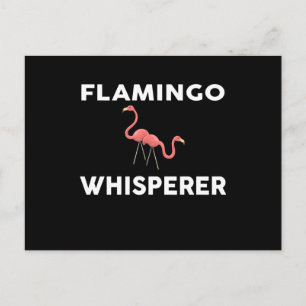 Flamingo Whisperer Novelty Flamingos Postkarte