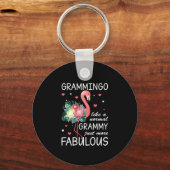 Flamingo wie ein normaler Grammy, einfach fabelhaf Schlüsselanhänger (Vorderseite)
