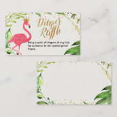 Flamingo - Windeldrehkarte Begleitkarte (Vorne/Hinten)