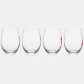 Flamingo Wine Glasses Weinglas Ohne Stiel (Rechts)