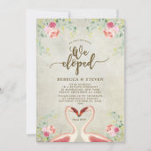 flamingo wir band den Knoten, den wir Einladung en (Vorderseite)