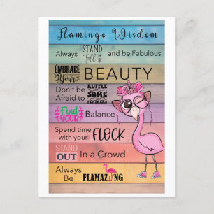 FLAMINGO WISDOM Postkarte