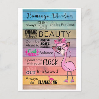 FLAMINGO WISDOM Postkarte