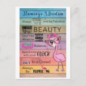 FLAMINGO WISDOM Postkarte (Vorderseite)
