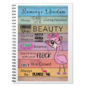 FLAMINGO WISDOM Spiral Notebook Notizblock (Vorderseite)