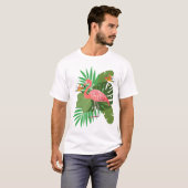 Flamingo with leaves T-Shirt (Vorne ganz)
