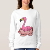 Flamingo with Lotus flower Sweatshirt (Vorderseite)