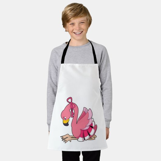 Flamingo with Ribbon Schürze (Getragen)