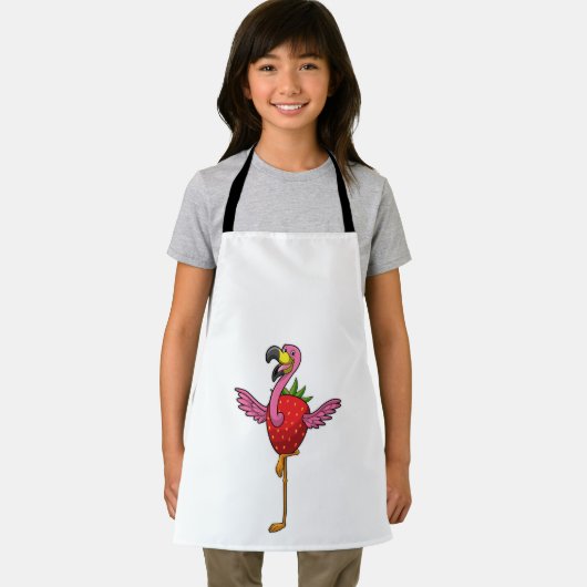 Flamingo with Strawberry Schürze (Insitu)