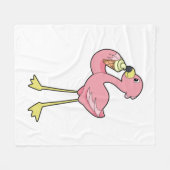Flamingo with Waffle ice cream Fleecedecke (Vorderseite (Horizontal))