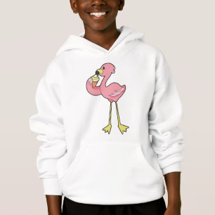 Flamingo with Waffle ice cream Hoodie