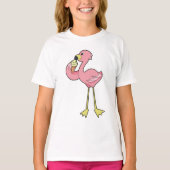 Flamingo with Waffle ice cream T-Shirt (Vorderseite)