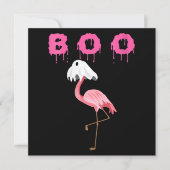 Flamingo | Womens Flamingo Boo Ghost Halloween Einladung (Vorderseite)