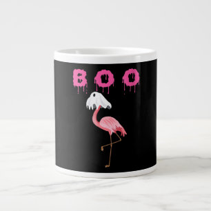 Flamingo Womens Flamingo Boo Ghost Halloween Jumbo-Tasse