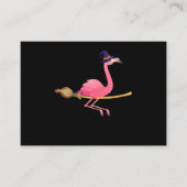Flamingo Womens Funny Flamingo Witch Halloween Begleitkarte (Vorderseite)