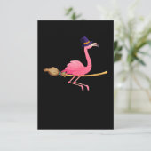 Flamingo| Womens Funny Flamingo Wittling Halloween Einladung (Stehend Vorderseite)