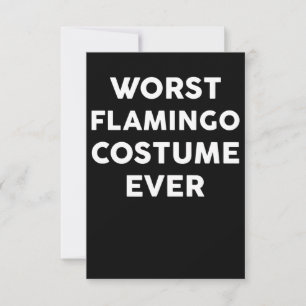 Flamingo Worst Flamingo Costume Ever Dankeskarte