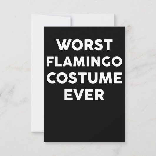 Flamingo | Worst Flamingo Costume Ever Dankeskarte (Vorderseite)