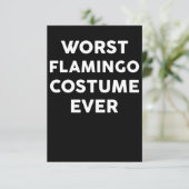 Flamingo | Worst Flamingo Costume Ever Dankeskarte (Stehend Vorderseite)