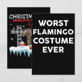 Flamingo | Worst Flamingo Costume Ever Dankeskarte (Vorne/Hinten)