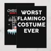 Flamingo | Worst Flamingo Costume Ever Save The Date (Vorne/Hinten)
