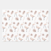 Flamingo Wrapping Paper Flat Sheet Set 3 Geschenkpapier Set (Vorderseite 2)