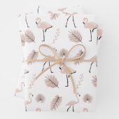 Flamingo Wrapping Paper Flat Sheet Set 3 Geschenkpapier Set (Beispiel)