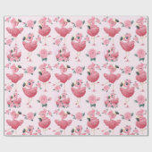 Flamingo Wrapping Paper Geschenkpapier (Flach)