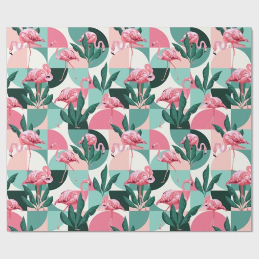 Flamingo Wrapping Paper Geschenkpapier (Flach)