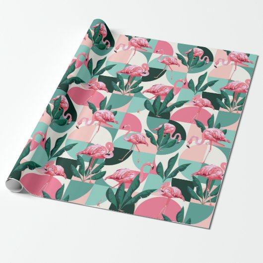 Flamingo Wrapping Paper Geschenkpapier (Ungerollt)