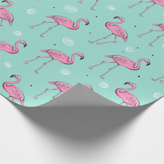 Flamingo Wrapping Paper Geschenkpapier (Ecke)