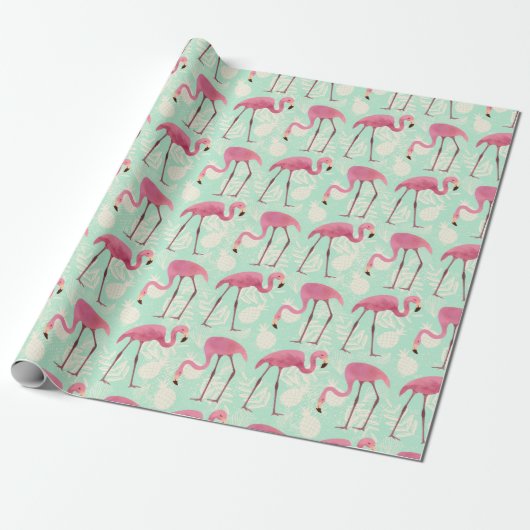 Flamingo Wrapping Paper Geschenkpapier (Ungerollt)