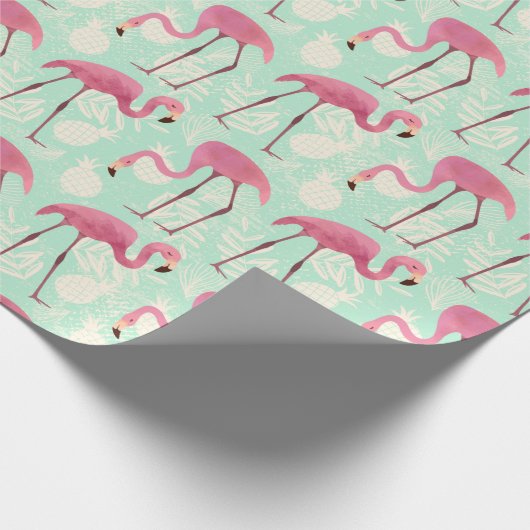 Flamingo Wrapping Paper Geschenkpapier (Ecke)