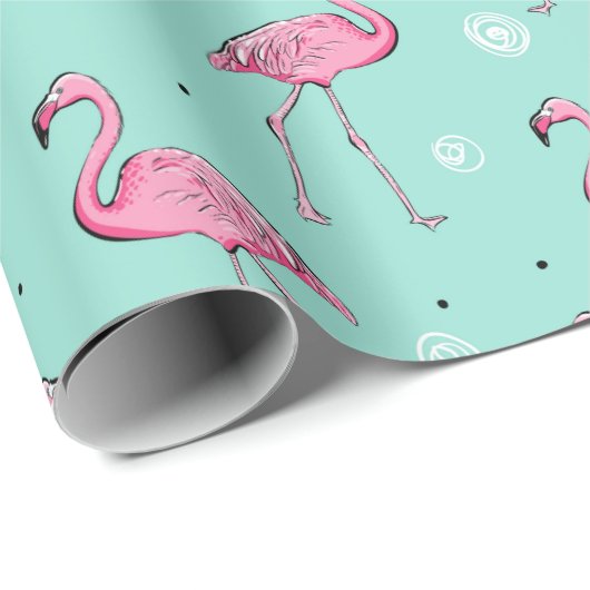 Flamingo Wrapping Paper Geschenkpapier (Rolleneckpunkt)