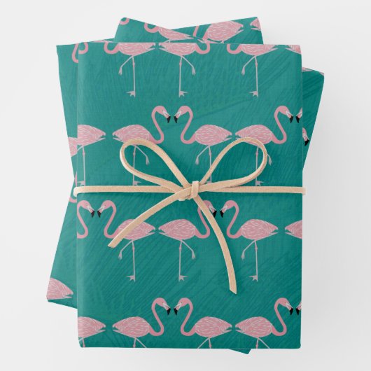 Flamingo Wrapping Paper Sheets Geschenkpapier Set (Beispiel)